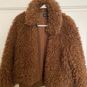 Brown teddy coat